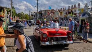 A photograph of Fusterlandia in Cuba. Clear Landing.